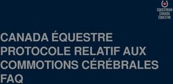 CANADA &Eacute;QUESTRE PROTOCOLE RELATIF AUX COMMOTIONS C&Eacute;R&Eacute;BRALES FAQ - Equestrian Canada