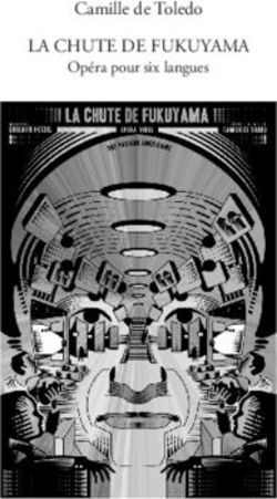 LA CHUTE DE FUKUYAMA Camille de Toledo Op&eacute;ra pour six langues
