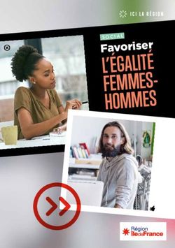 L'&Eacute;GALIT&Eacute; FEMMES-HOMMES - Favoriser - R&eacute;gion &Icirc;le-de ...