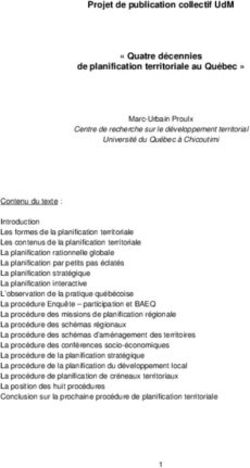PROJET DE PUBLICATION COLLECTIF UDM " QUATRE DÉCENNIES