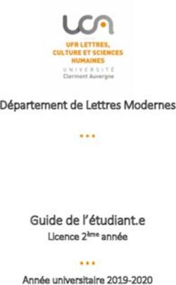 Guide de l'étudiant.e - Département de Lettres Modernes - Année universitaire 2019-2020 - Université Clermont Auvergne