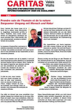 Prendre soin de l'humain et de la nature Sorgsamer Umgang mit Mensch und Natur - Caritas Valais