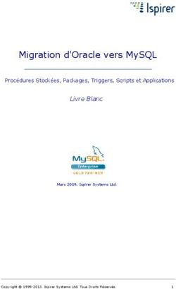MIGRATION D'ORACLE VERS MYSQL - LIVRE BLANC PROCÉDURES STOCKÉES, PACKAGES, TRIGGERS, SCRIPTS ET APPLICATIONS