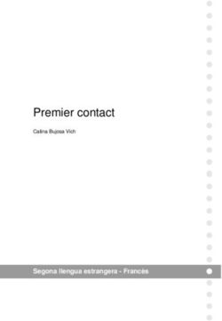 Premier contact - Segona llengua estrangera - Francès - Catina Bujosa Vich - IOC