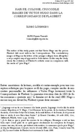KABYRE, COLOSSE, CROCODILE: IMAGES DE VICTOR HUGO DANS LA CORRESPONDANCE DE FLAUBERT