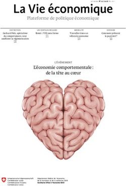 La Vie économique Plateforme de politique économique - Die Volkswirtschaft