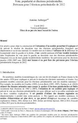 Vote, popularité et élections présidentielles. Prévision pour l'élection présidentielle de 2012