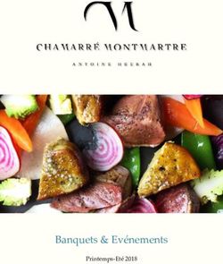 Banquets & Ev&eacute;nements - Printemps-Et&eacute; 2018 - Chamarr&eacute; Montmartre