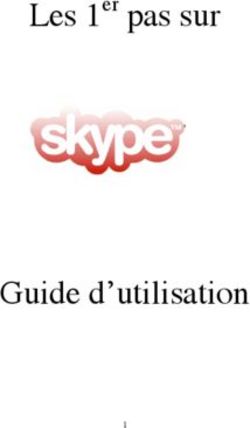 Guide d'utilisation - Les 1er pas sur