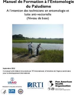 Manuel de Formation à l'Entomologie du Paludisme