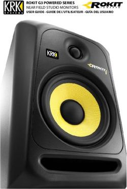 ROKIT G3 POWERED SERIES - NEAR FIELD STUDIO MONITORS USER GUIDE GUIDE DE L'UTILISATEUR GU&Iacute;A DEL USUARIO