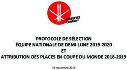 PROTOCOLE DE SÉLECTION ÉQUIPE NATIONALE DE DEMI-LUNE 2019-2020 - ET ATTRIBUTION DES PLACES EN COUPE DU MONDE 2018-2019 14 novembre 2018 ...