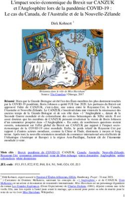 L'impact socio-&eacute;conomique du Brexit sur CANZUK et l'Anglosph&egrave;re lors de la pand&eacute;mie COVID-19 : Le cas du Canada, de l'Australie et de la ...