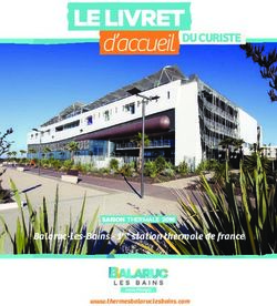 LE LIVRET d'accueil DU CURISTE - Thermes de Balaruc