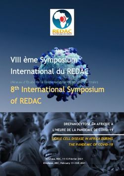 DREPANOCYTOSE EN AFRIQUE A L'HEURE DE LA PANDEMIE DE COVID-19 - SICKLE CELL DISEASE IN AFRICA DURING THE PANDEMIC OF COVID-19