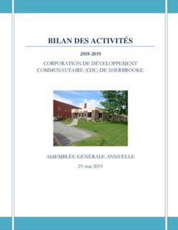 BILAN DES ACTIVITÉS CORPORATION DE DÉVELOPPEMENT COMMUNAUTAIRE (CDC) DE SHERBROOKE - ASSEMBLÉE GÉNÉRALE ANNUELLE