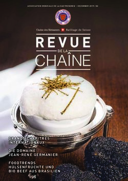 GRANDS CHAPITRES INTERNATIONAUX DIE DOMAINE JEAN-RENÉ GERMANIER FOODTRENDS HÜLSENFRÜCHTE UND BIO BEEF AUS BRASILIEN - DE LA