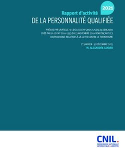 DE LA PERSONNALIT&Eacute; QUALIFI&Eacute;E 2021 - CNIL
