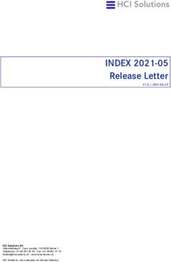 INDEX 2021-05 Release Letter - HCI Solutions