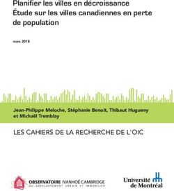 LES CAHIERS DE LA RECHERCHE DE L'OIC - Planifier les villes en décroissance Étude sur les villes canadiennes en perte de population