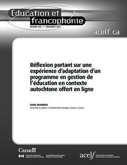 Réflexion portant sur une expérience d'adaptation d'un programme en gestion de l'éducation en contexte autochtone offert en ligne - Émilie DESCHÊNES