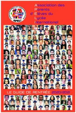 Association des Parents d' Elèves du Lycée International - LE GUIDE DE RENTRÉE 2020/2021 - APELI