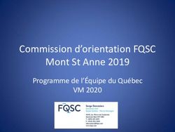 Commission d'orientation FQSC Mont St Anne 2019 - VM 2020 Programme de l'&Eacute;quipe du Qu&eacute;bec
