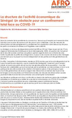 La structure de l'activité économique du Sénégal: Un obstacle pour un confinement total face au COVID-19 - Africa Portal