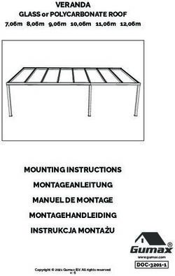 VERANDA - MOUNTING INSTRUCTIONS MONTAGEANLEITUNG MANUEL DE MONTAGE ...