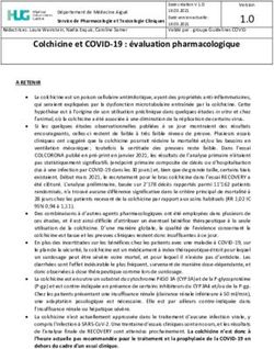 Colchicine et COVID-19 : évaluation pharmacologique - HUG