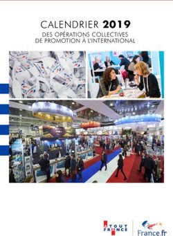 CALENDRIER 2019 DES OPÉRATIONS COLLECTIVES DE PROMOTION À L'INTERNATIONAL - Atout France