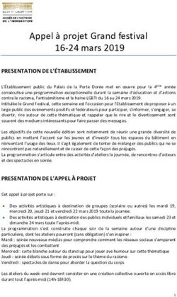 Appel à projet Grand festival 16-24 mars 2019 - Palais de la Porte Dorée