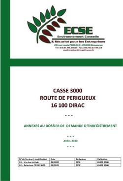 ANNEXES AU DOSSIER DE DEMANDE D'ENREGISTREMENT - AVRIL 2020