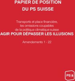 PAPIER DE POSITION DU PS SUISSE - AGIR POUR DÉPASSER LES ILLUSIONS Transports et place financière, SP Schweiz