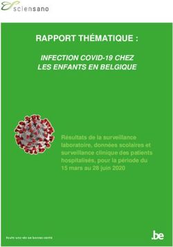 RAPPORT THÉMATIQUE : INFECTION COVID-19 CHEZ LES ENFANTS EN BELGIQUE - Sciensano