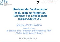 Révision de l'ordonnance et du plan de formation - Séance d'information "Assistant-e en soins et santé - Fribourg