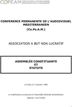 CONFERENCE PERMANENTE DE L'AUDIOVISUEL MEDITERRANEEN - ASSOCIATION A BUT NON LUCRATIF