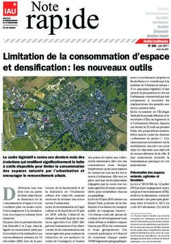 Noterapide Limitation de la consommation d'espace et densification: les nouveaux outils