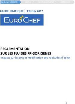 REGLEMENTATION SUR LES FLUIDES FRIGORIGENES - Impacts sur les prix et modification des habitudes d'achat - EuroChef