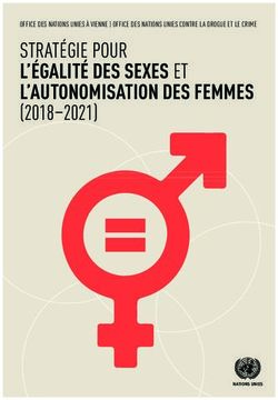 STRATÉGIE POUR L'ÉGALITÉ DES SEXES ET L'AUTONOMISATION DES FEMMES - (2018-2021) OFFICE DES NATIONS UNIES À VIENNE | OFFICE DES NATIONS UNIES ...