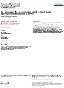 Du " bon usage " des réseaux sociaux en entreprise : le cas de figure des cadres-femmes aux Etats-Unis - Érudit