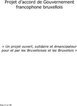Projet d'accord de Gouvernement francophone bruxellois - " Un projet ouvert, solidaire et émancipateur pour et par les Bruxelloises et les ...
