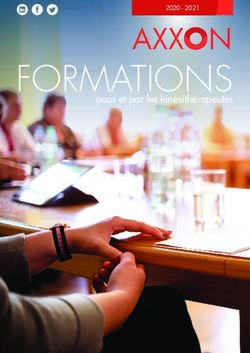 FORMATIONS pour et par les kinésithérapeutes 2020 - 2021 - Axxon