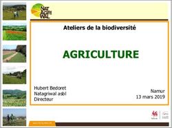 AGRICULTURE Ateliers de la biodiversité - Hubert Bedoret Natagriwal asbl Directeur