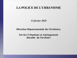 LA POLICE DE L'URBANISME - Direction Départementale des Territoires Service Urbanisme et Aménagement Durable du Territoire - Les services de ...