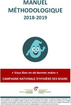 MANUEL MÉTHODOLOGIQUE 2018-2019 - " Vous êtes en de bonnes mains " - Health.belgium.be