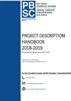 PROJECT DESCRIPTION HANDBOOK 2018-2019 - MCGILL UNIVERSITY