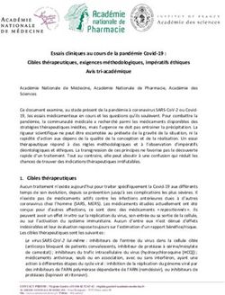 Essais cliniques au cours de la pandémie Covid-19 : Cibles thérapeutiques, exigences méthodologiques, impératifs éthiques Avis tri-académique ...