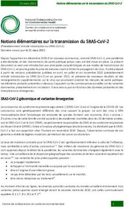 NOTIONS ÉLÉMENTAIRES SUR LA TRANSMISSION DU SRAS-COV-2 - CCNSE