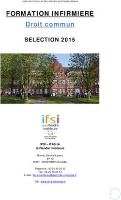 FORMATION INFIRMIERE Droit commun - SELECTION 2015